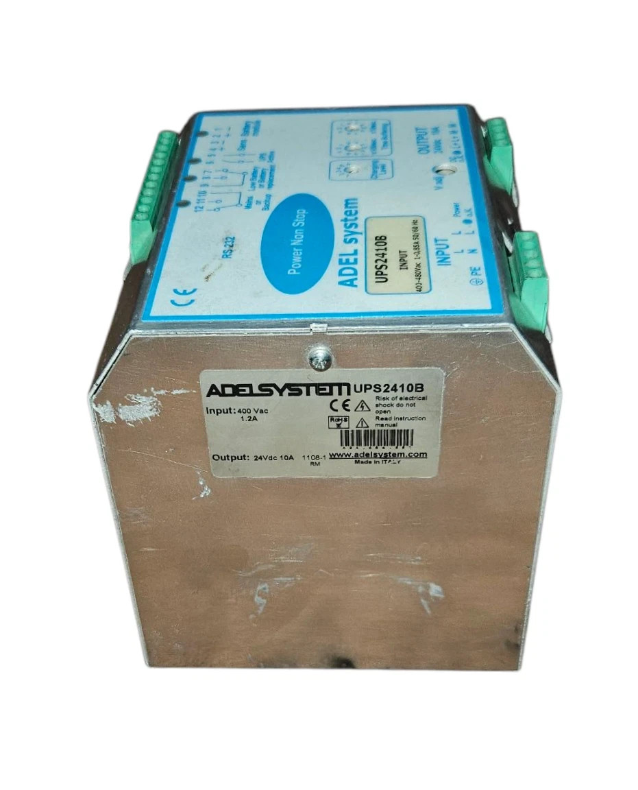 ADEL SYSTEM UPS2410B POWER NON STOP INPUT: 400 VAC 1.2A OUTPUT: 24VDC 10A
