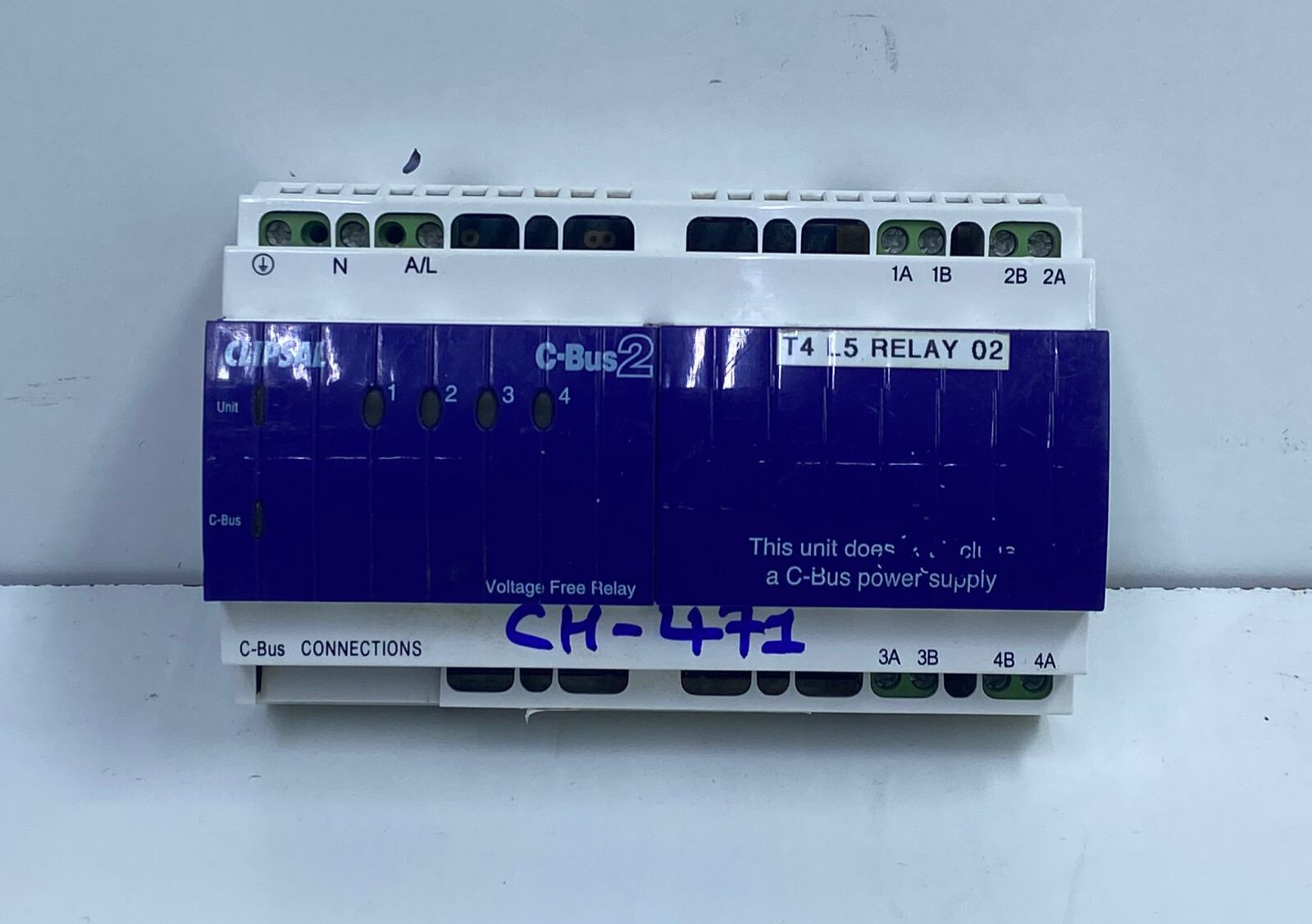 Clipsal L5504RVFP Cbus 4 Channel Relay Non Powered, CH#471 / CH#722