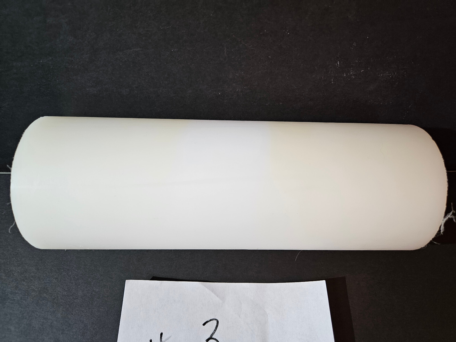 White Nylon Plastic Round Tube Cylinder Pipe Length 8 3/4″ OD 3 1/8 ID 1.850. #3