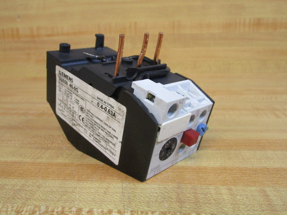 Siemens 3UA5040-0G Thermal Overload Relay 3UA50400G