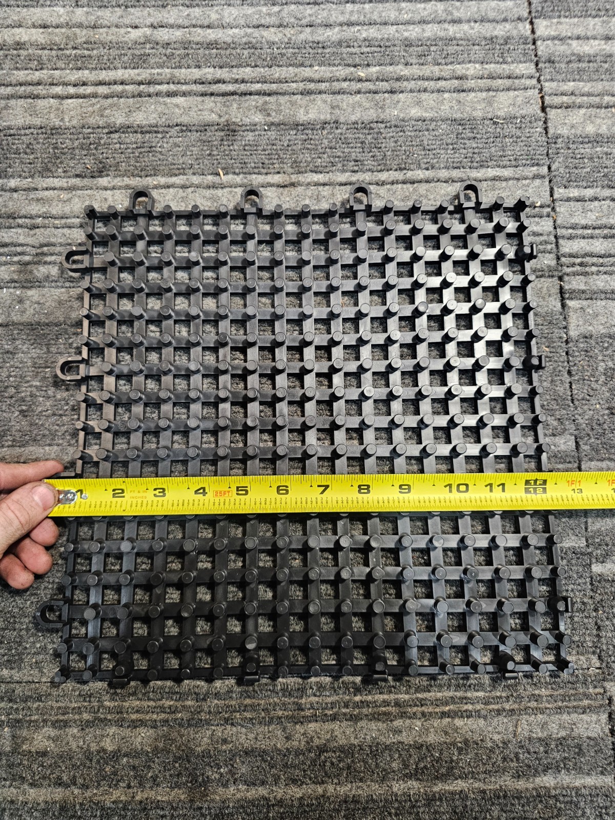 (QTY 25) Duragrid DNSBLAK 12” L X 12” W, Indoor Non-Slip Pool and Spa Matting