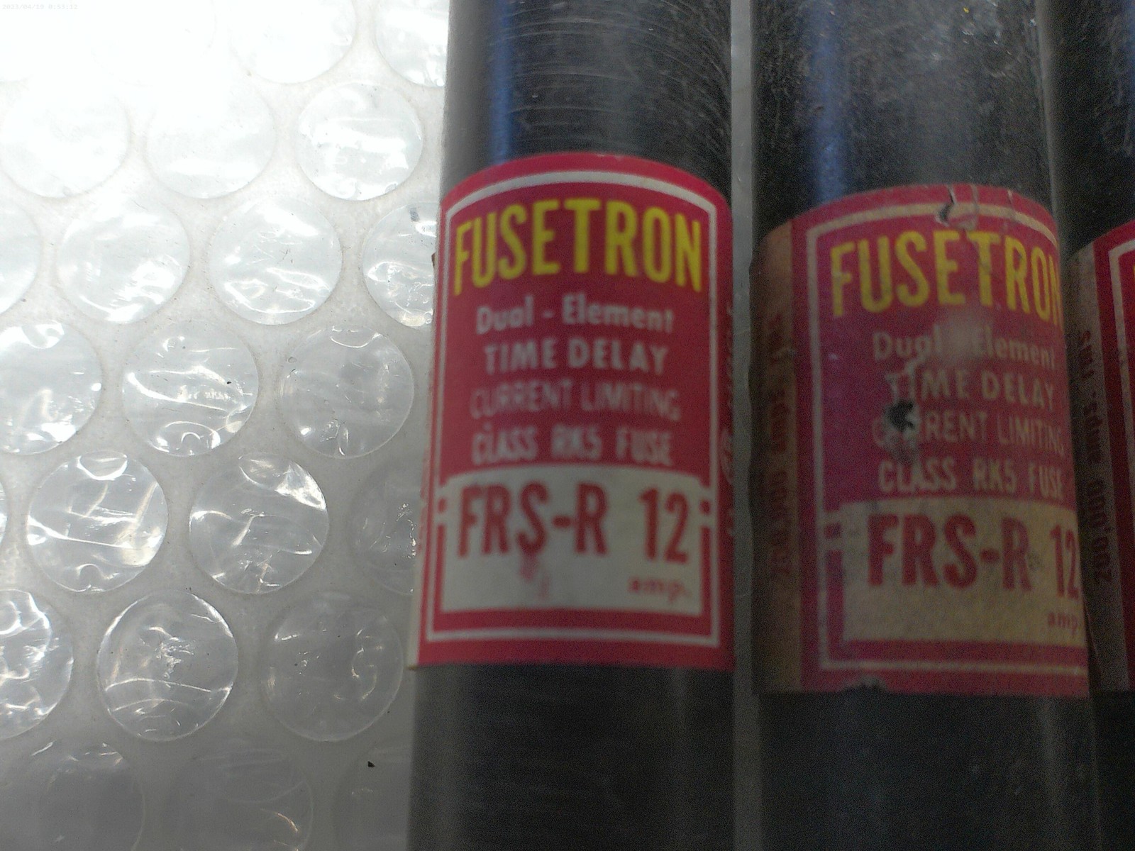 FUSETRON FRS-R-12 FUSE PINK LOT OF 5 NSNP