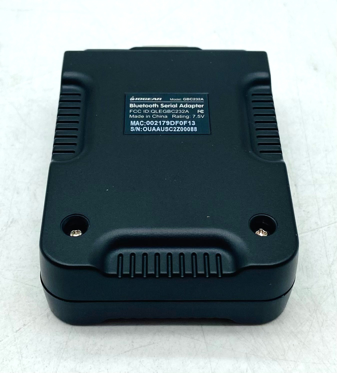 IOGEAR GBC232A BLUETOOTH SERIAL ADAPTER W/POWER ADAPTER YHSW-070030U