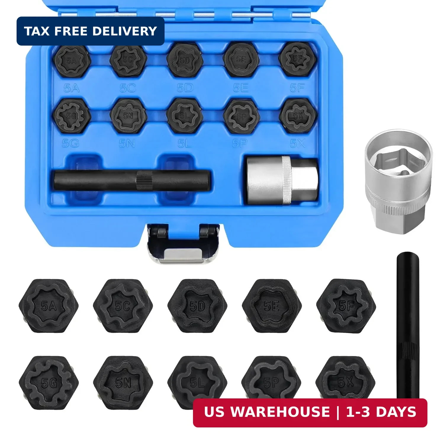 12PCS Wheel Locking Nut Key Kit Compatible with Mercedes Benz | Wheel Lock Nut S