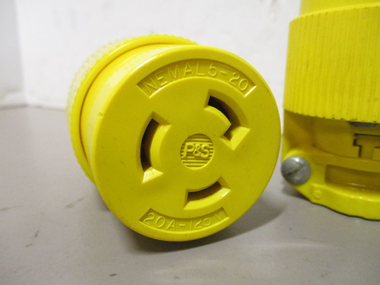 x2 P&S Twist-Lock Cord Plug End Female 20A 125V 2-Pole 3-Wire Grounded Yellow