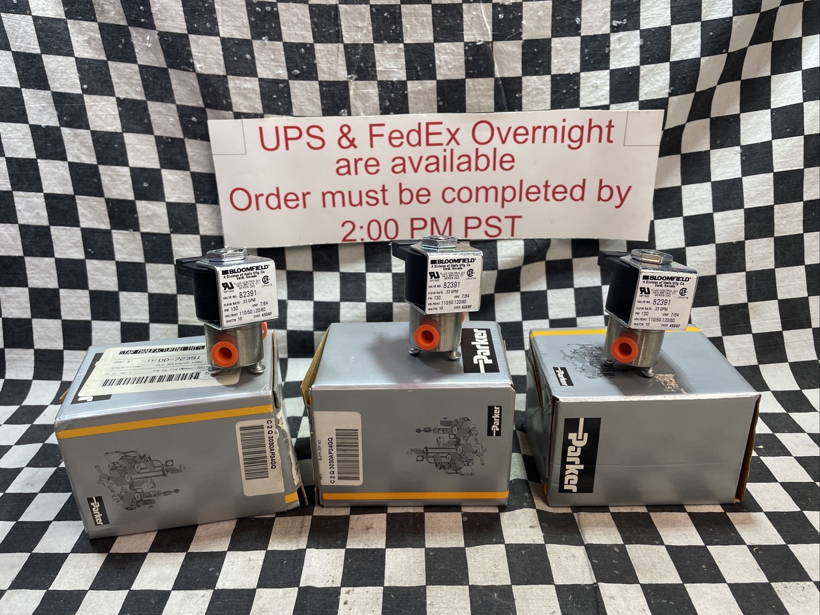 PARKER C2Q3030AP34GQ, BLOOMFIELD 82391, VALVE SOLENOID 120V .33 GPM, STRDD-72391
