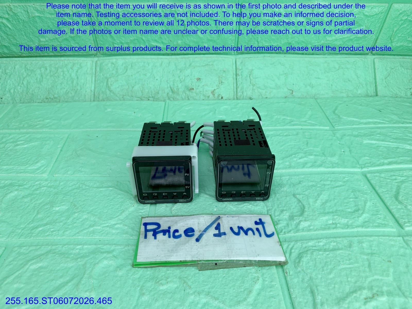 Omron E5CC-QX3A5M-001 Temp Controller as in photos, sn:6479, DHL