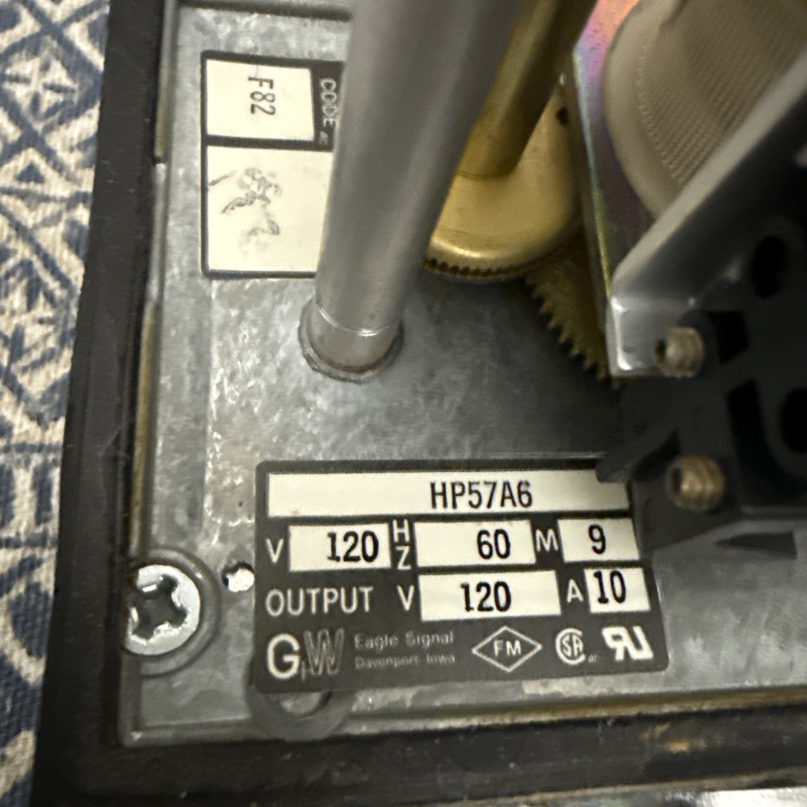 Eagle Signal HP57A6 Analog Timer, 0 to 150 Min, 10A, 120 VAC, HP5 CYCL-FLEX Ser.