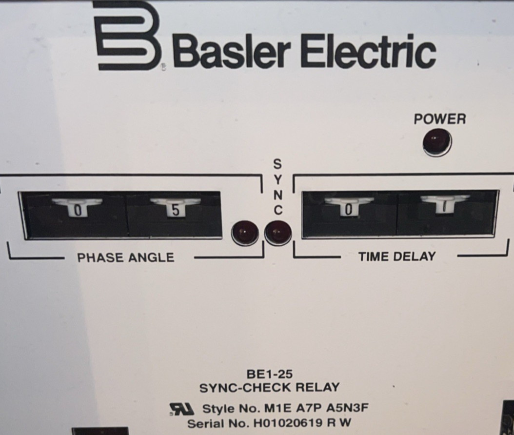 NEW BASLER ELECTRIC BE1-25 SYNC-CHECK RELAY M1E A7P A5N3F