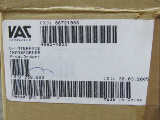 VACUUMSCHMELZE 4882X023 T2 S4 Qty of 10 per Lot U-INTERFACE TRANSFORMER; ALSO 9