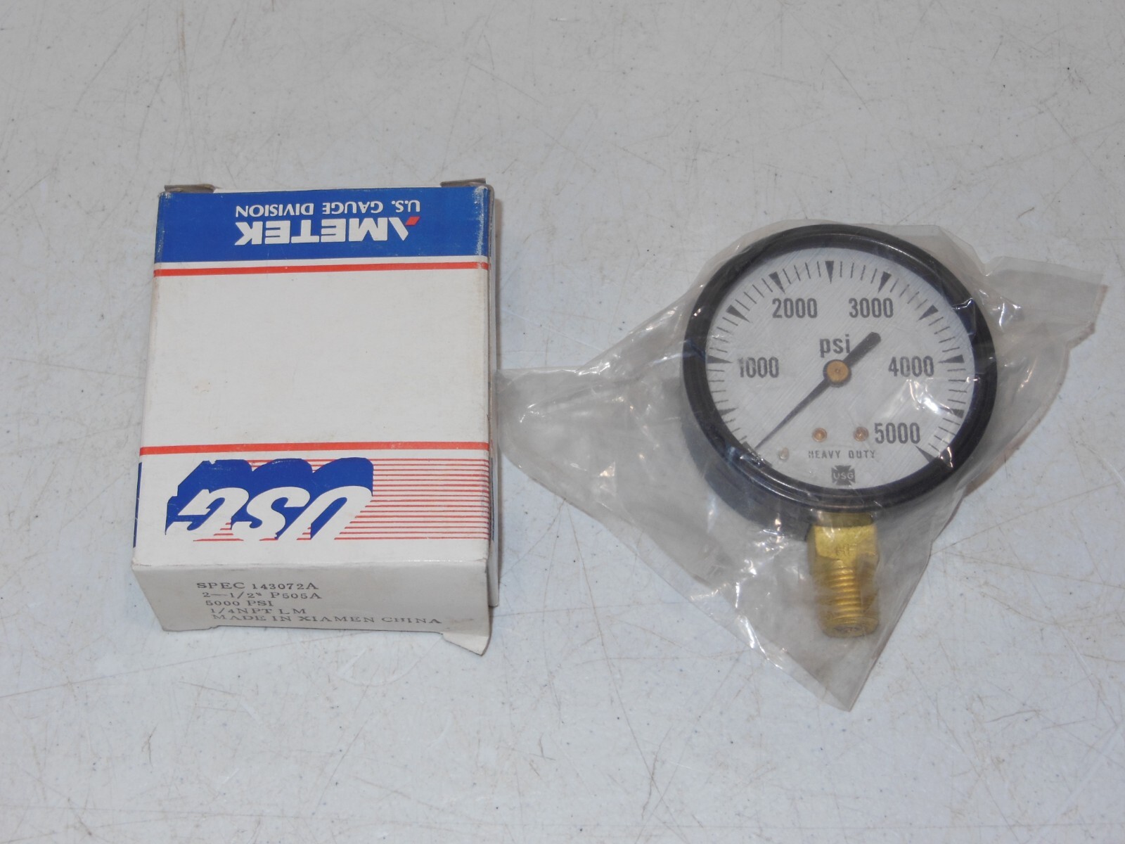 AMETEK USG 143072A 5000 PSI NSMP Gauge – New