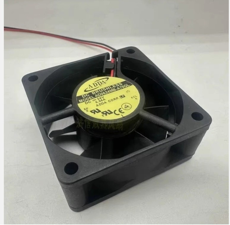 1 pcs ADDA 6025 AD0624MB-A70GL DC24V 0.08A 60 * 25MM inverter cooling fan