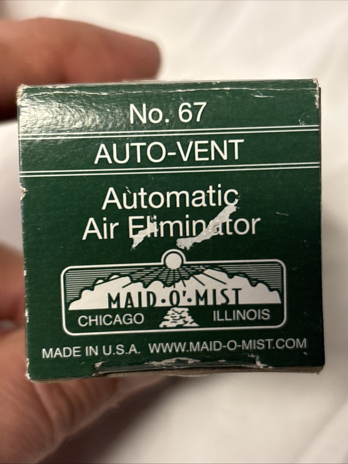 NEW Maid O Mist USA Automatic Air Eliminator Auto-Vent No 67 Brass Finish 1/8″