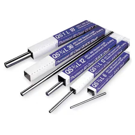 Thomson Qs 1/2 L 60 Linear Shaft, 1/2 In D, Carbon Steel