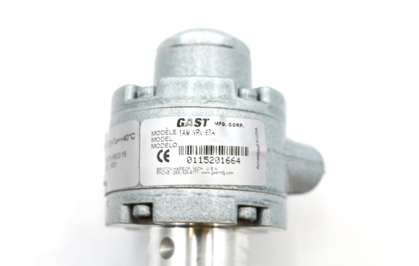 New 1AM-NRV-63A Gast Lubricated Air Motor