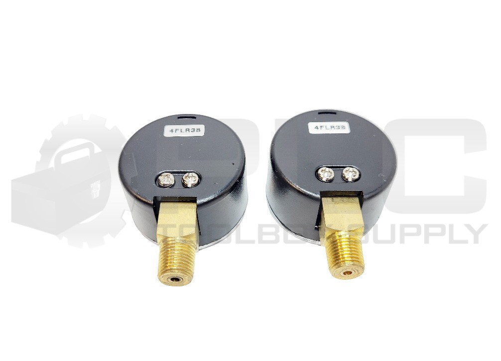 NEW LOT OF 2 GRAINGER 4FLR3B COMMERCIAL PRESSURE GAUGE 0-160PSI