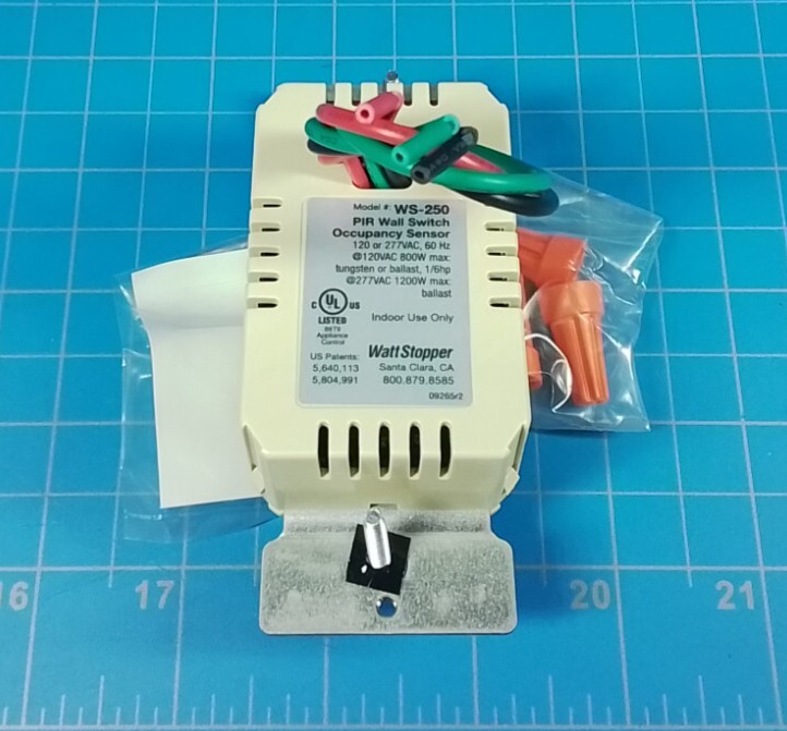 Watt Stopper WS-250-I Passive Infrared Wall Switch Sensor Ivory