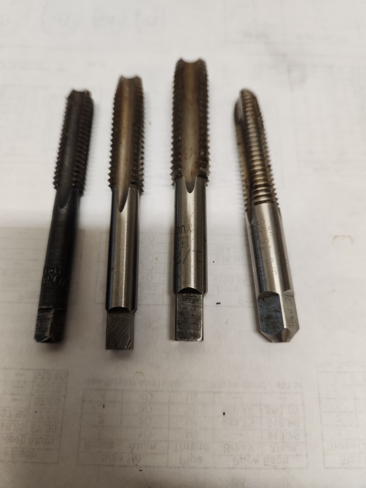 Mixed Lot of 1/2″-13 , 7/16-14 ,2 each 3/8-16, UNC Steel Taper Tap