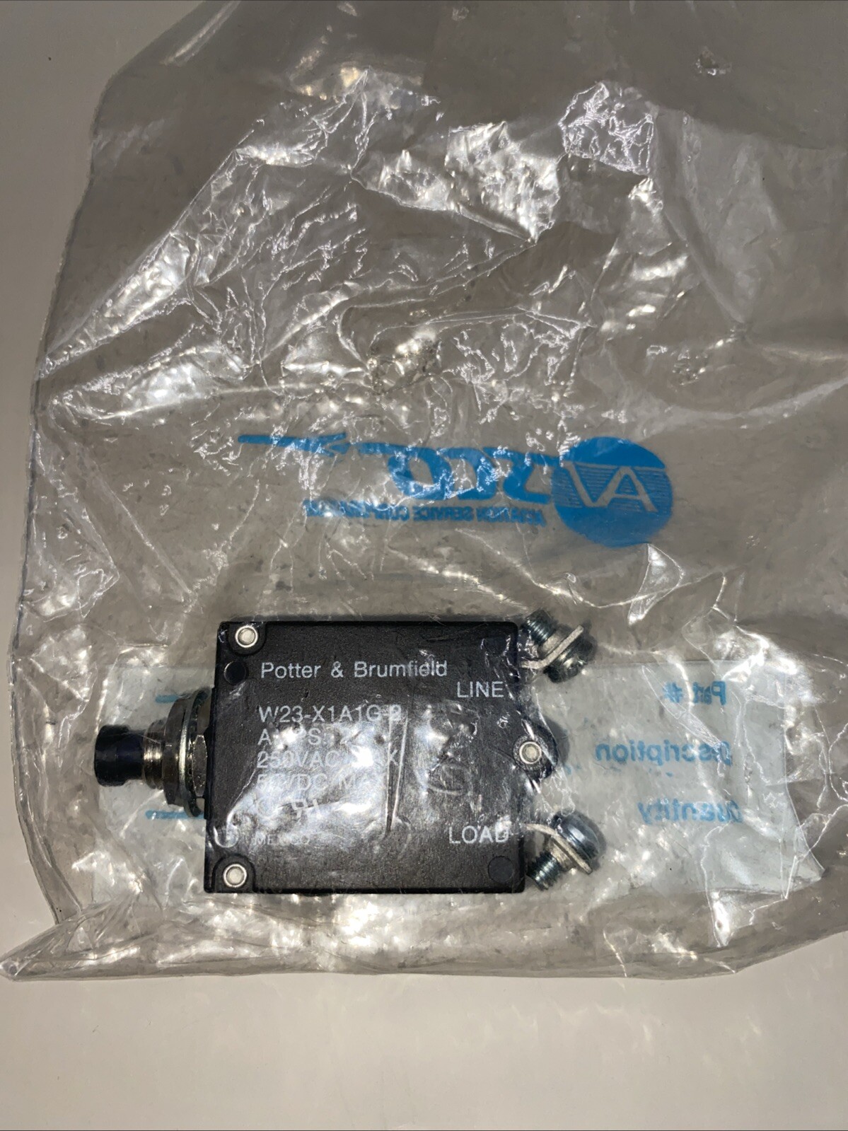 P&B Brand W23-X1A1G-2 Circuit Breaker Thermal 1Pole 2A 250V NEW
