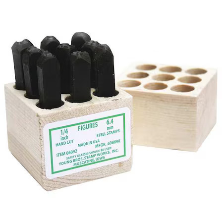 Young Bros Stamp Works 05092 Hand Stamp Kit, Number Set