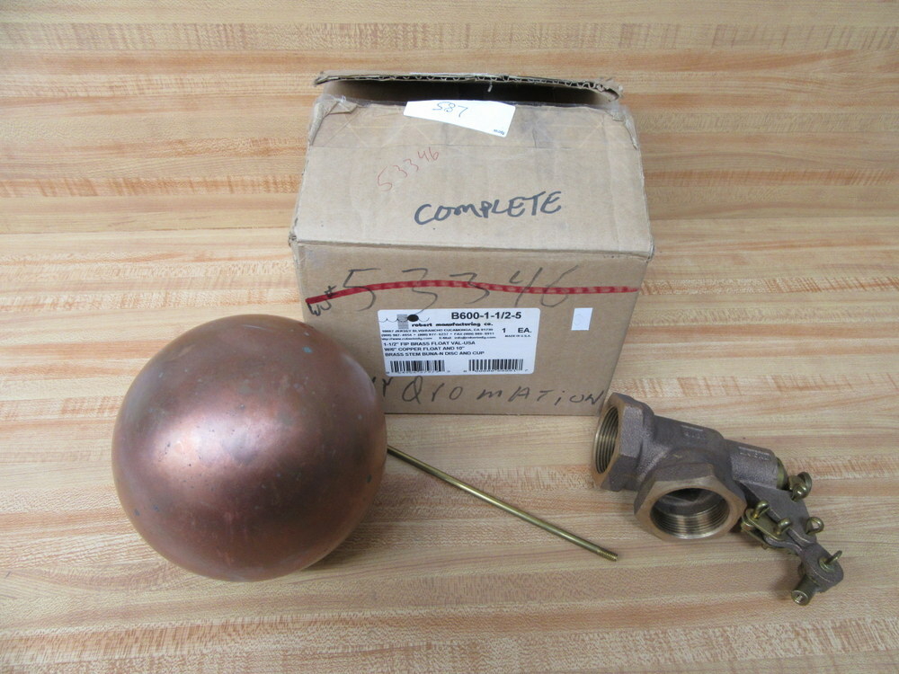 Robert Manufacturing B600-1-1/2-5 Float Valve W/Ball B6001125