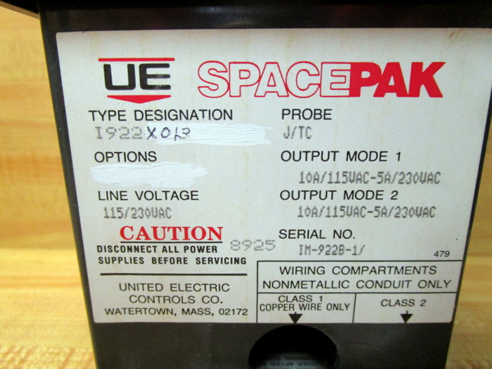United Electric I922X013 Temperature Control Probe Housing Housing Only