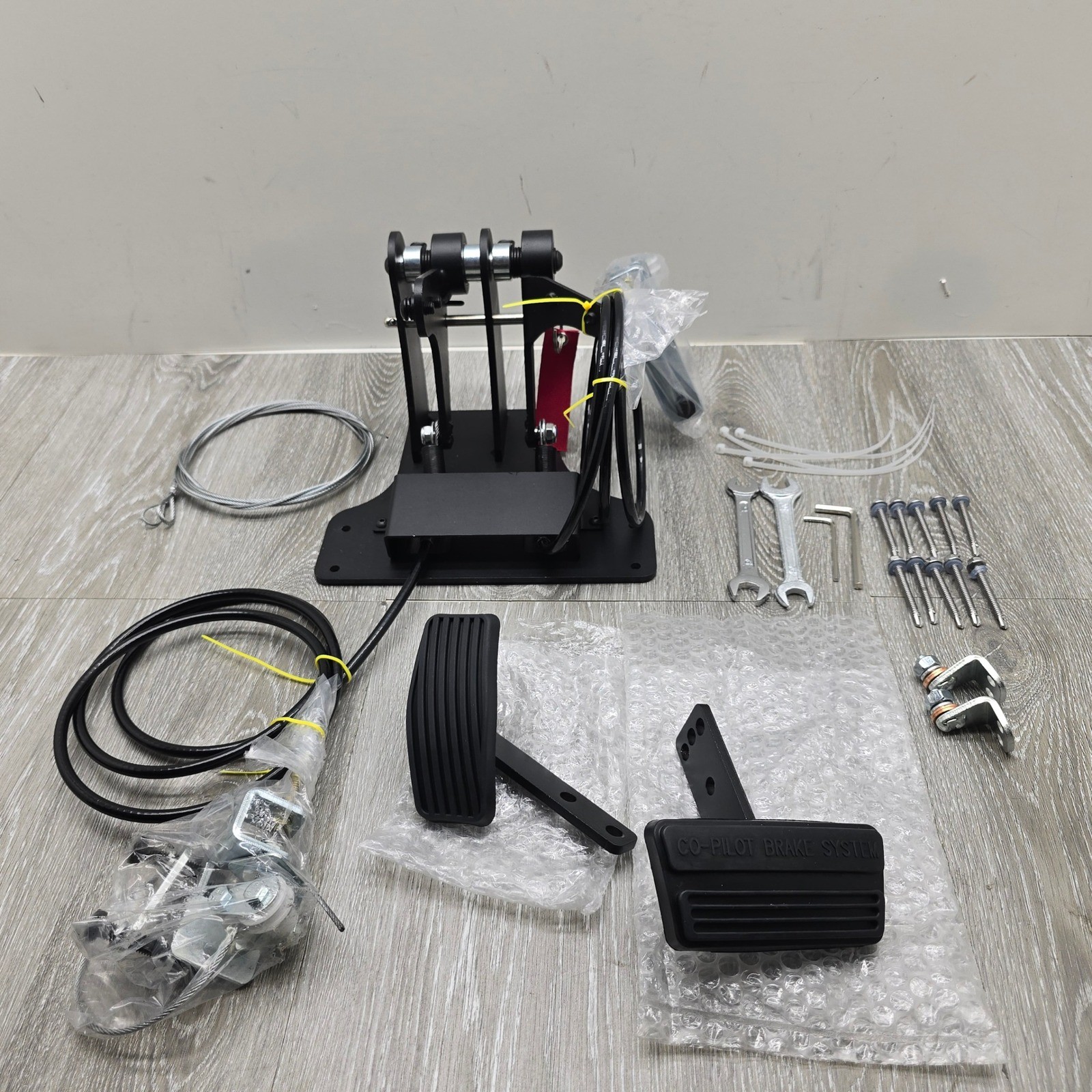 Universal Dual Control Pedal Kit Driving Instructor Gas Brake System PLEASE READ
