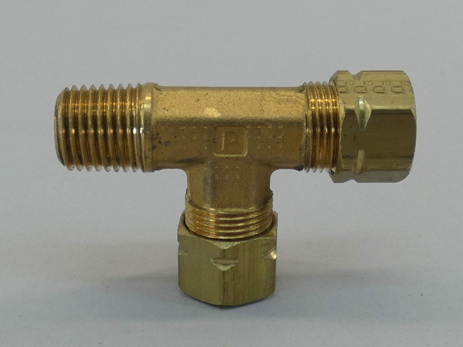 *Lot of 5* Parker Brass Fitting Union Tee Compression 3/8″ Tube 1/2″ OD Threa…
