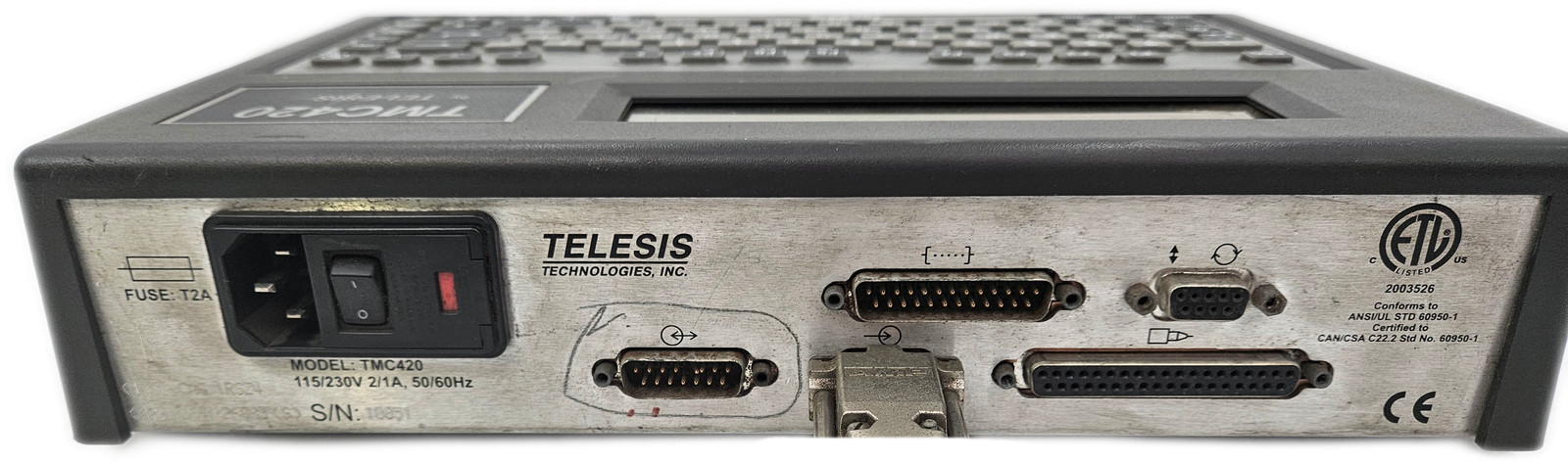 Telesis TMC420 Marking Controller with Foot Pedal