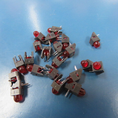 AVAGO HLMP-3301-F00B2 Qty of 100 per Lot LED CBI 5MM RED RA HOUSING