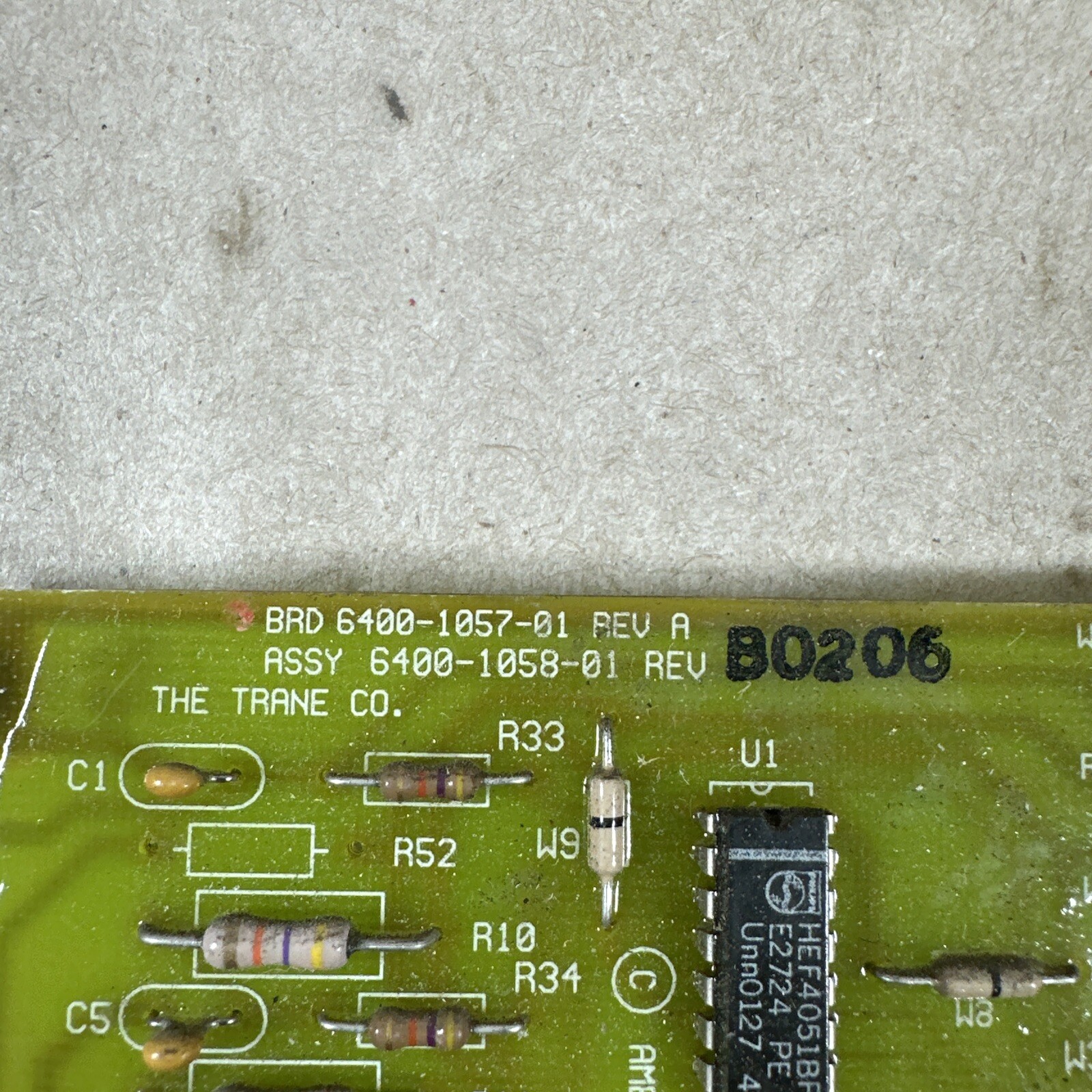TESTED🔥 TRANE FURNACE CONTROL CIRCUIT BOARD 6400-1057-01 REV A. (A5)