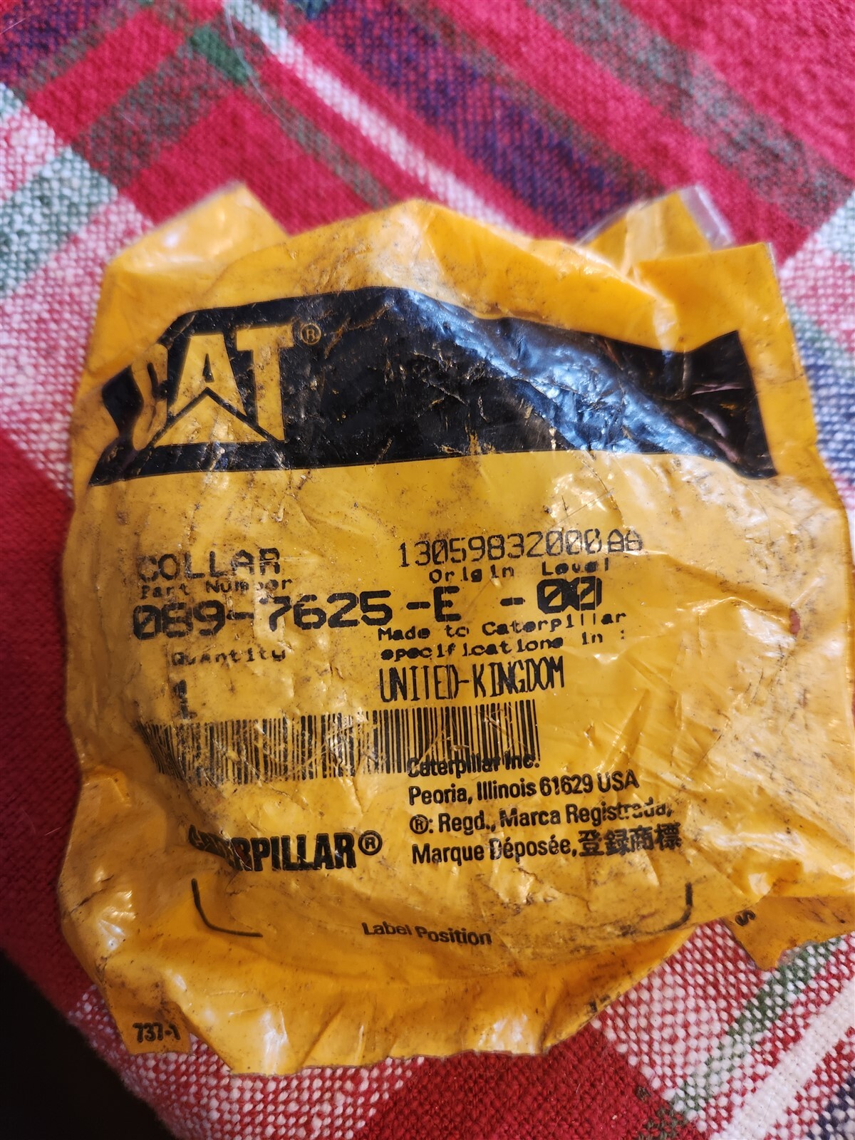 NEW CAT 089-7625-E-00 Caterpillar Collar *FREE SHIPPING*