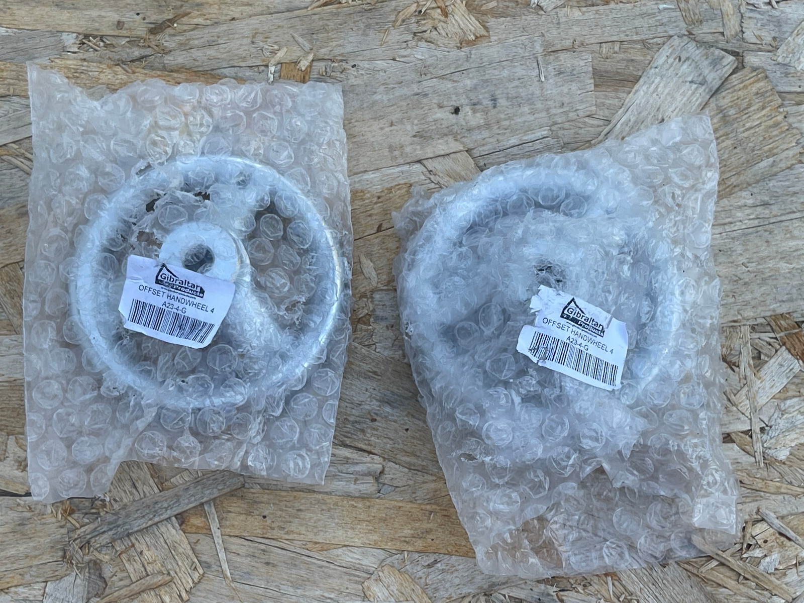 Lot of 2 Gibraltar A23-4-G Spoked Offset Handwheel Chrome-Plated Fast Shipping