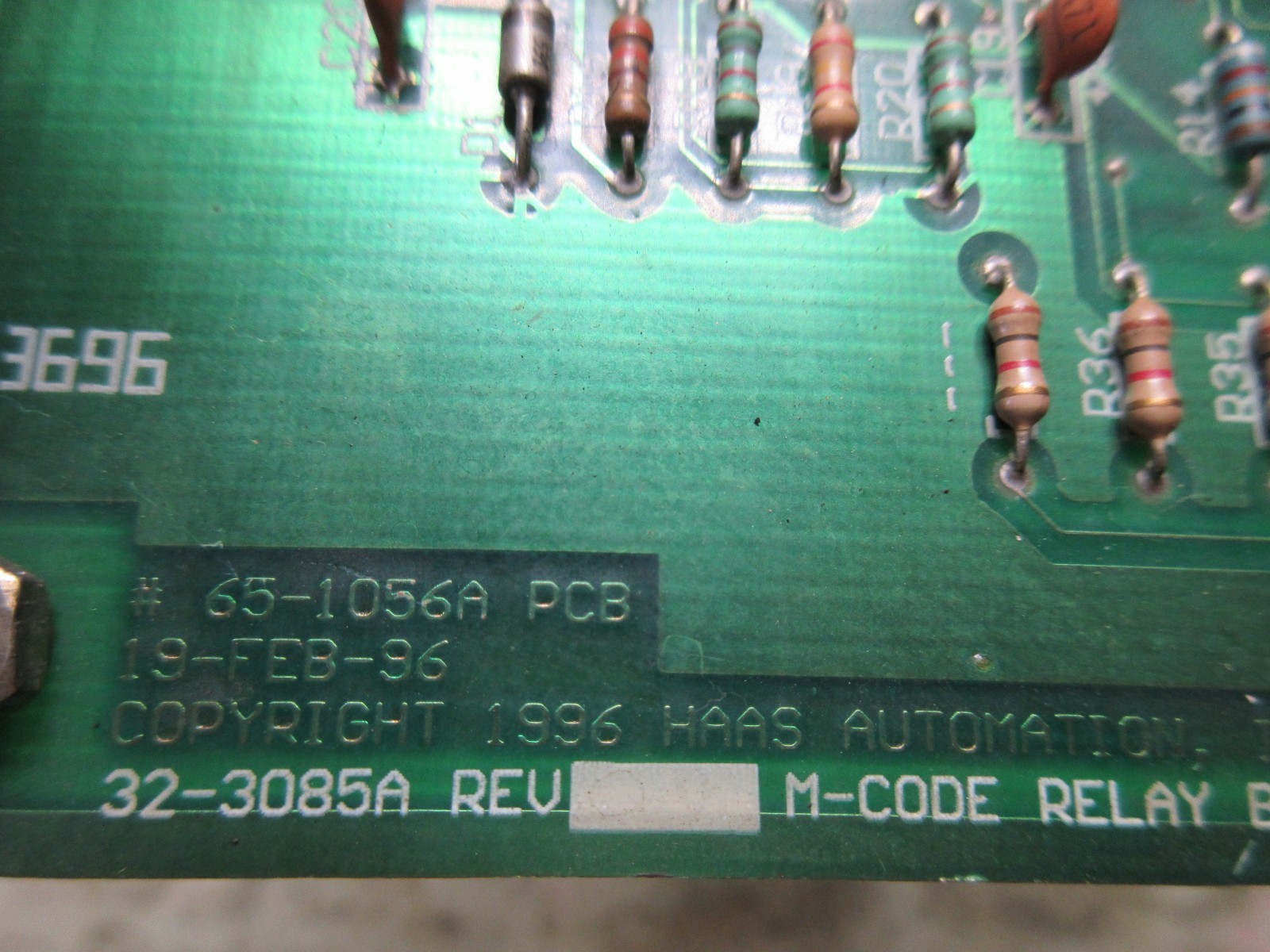 HAAS CNC MILL LATHE CIRCUIT BOARD 65-1056A PCB 32-3085A M-CODE