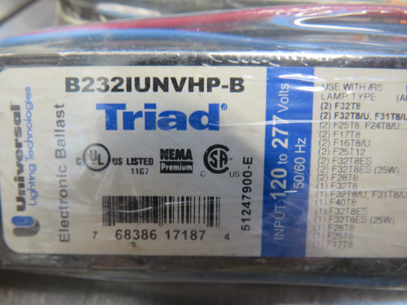 Triad B232IUNVHP-B Ballast Lot of 3!