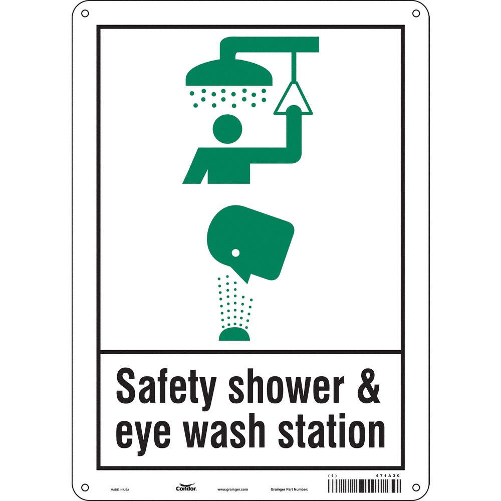 CONDOR Safety Sign,14 in x 10 in,Polyethylene 471A30