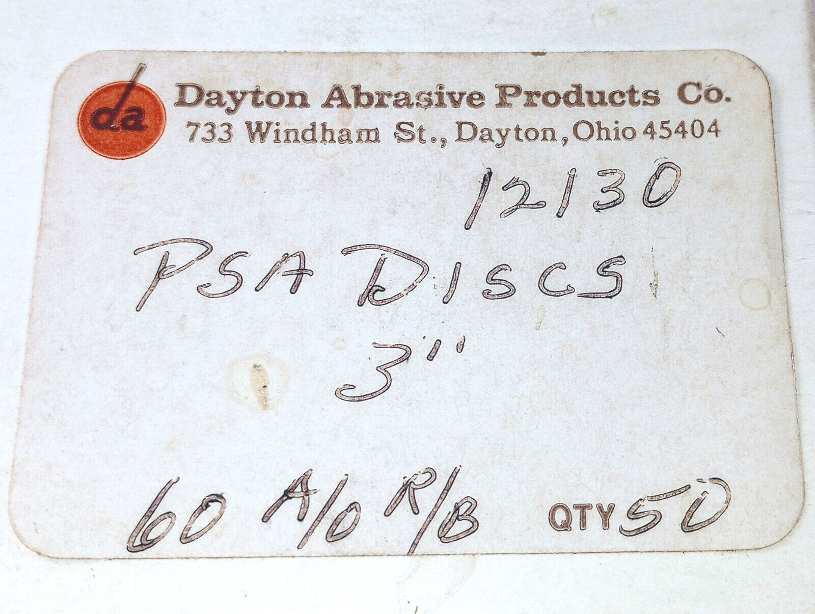 50 NEW DAYTON ABRASIVE PRODUCTS PSA DISCS 3″ 60 GRIT NIB ***MAKE OFFER***