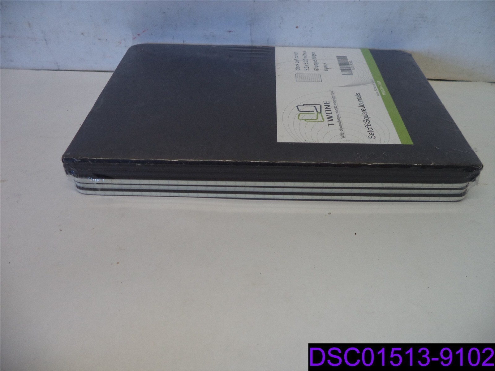 Qty = 1 Pack of 6: Twone Black Soft Cover Travel Journal 5.5″ x 8.25″ 60 Page