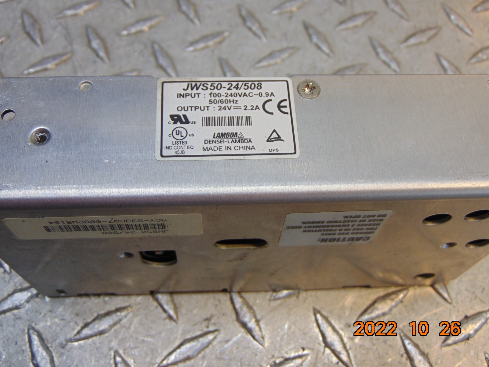 DENSEI-LAMBDA JWS50-24/508 POWER SUPPLY 24V 2.2A – QUANTITY – FREE SHIPPING