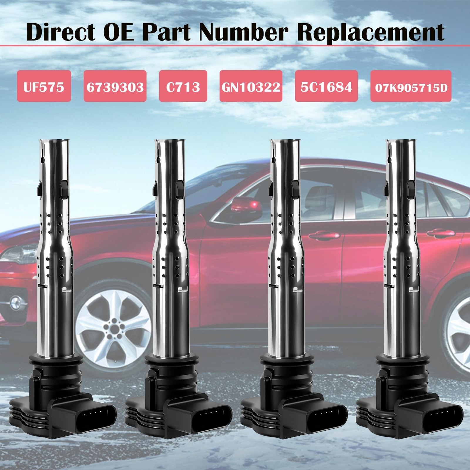 4X Ignition Coil Packs and Spark Plugs for Volkswagen Tiguan Jetta 2.0L L4 | …