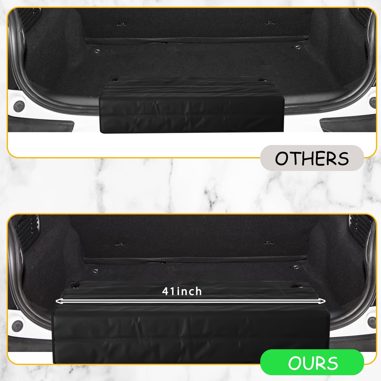 Large Rear Bumper Protector for Cars 41 x 25 Inch Bumper Guard Foldable Prote…