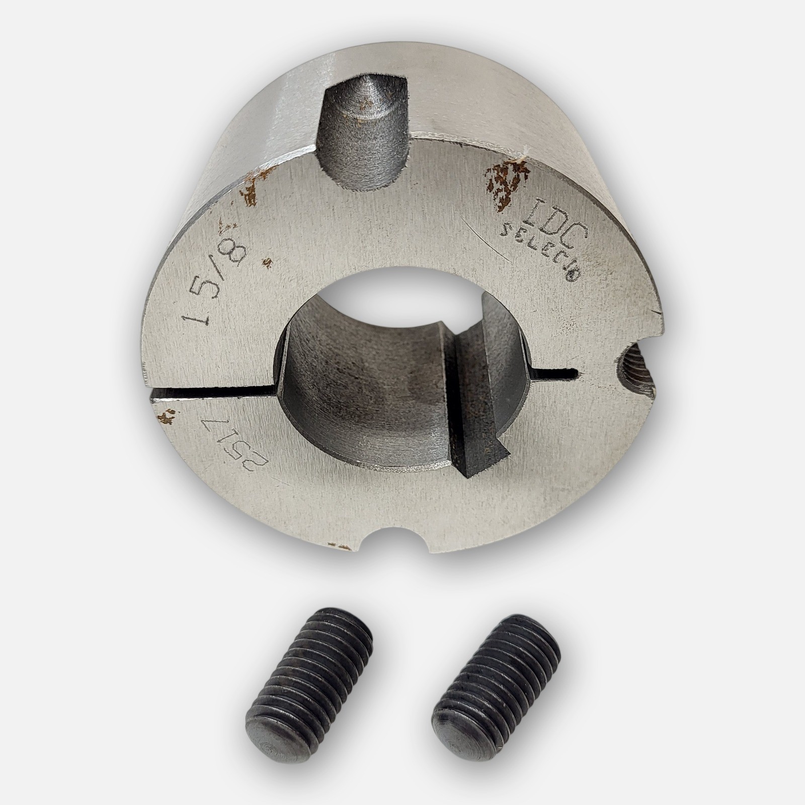 NEW IDC SELECT 2517 1 5/8″ KEY TAPER LOCK BUSHING W/ GRUB SCREWS