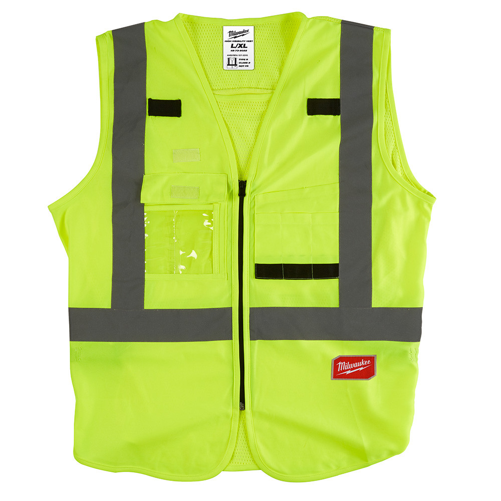 Milwaukee 48-73-5022 High Visibility Yellow Safety Vest – L/XL