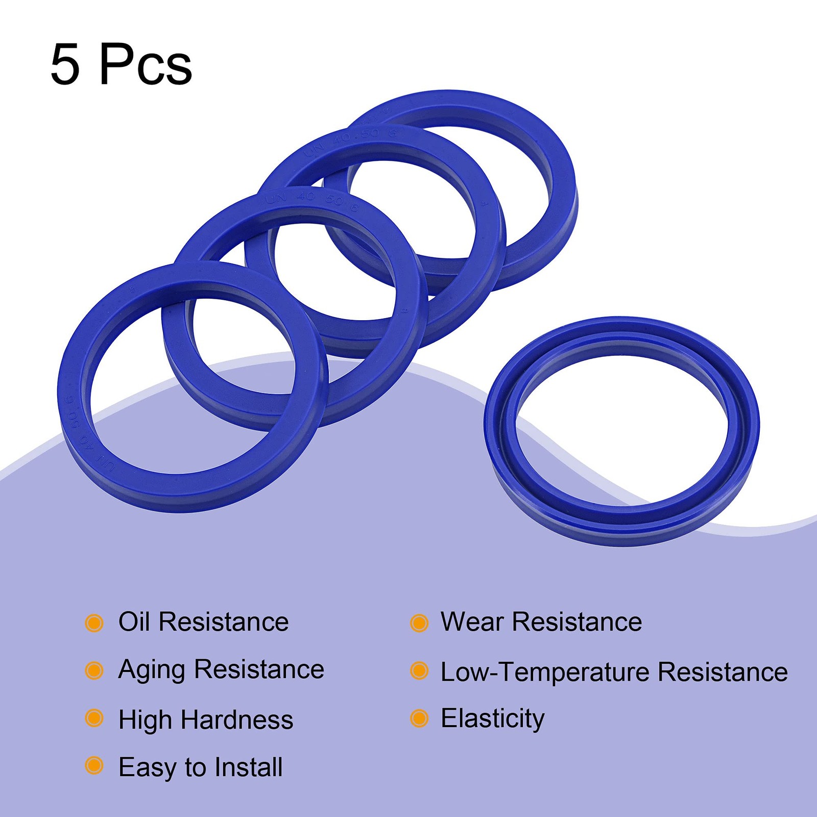 MECCANIXITY UN Radial Shaft Seal 40mm ID x 50mm OD x 6mm Width PU 40x50x6mm