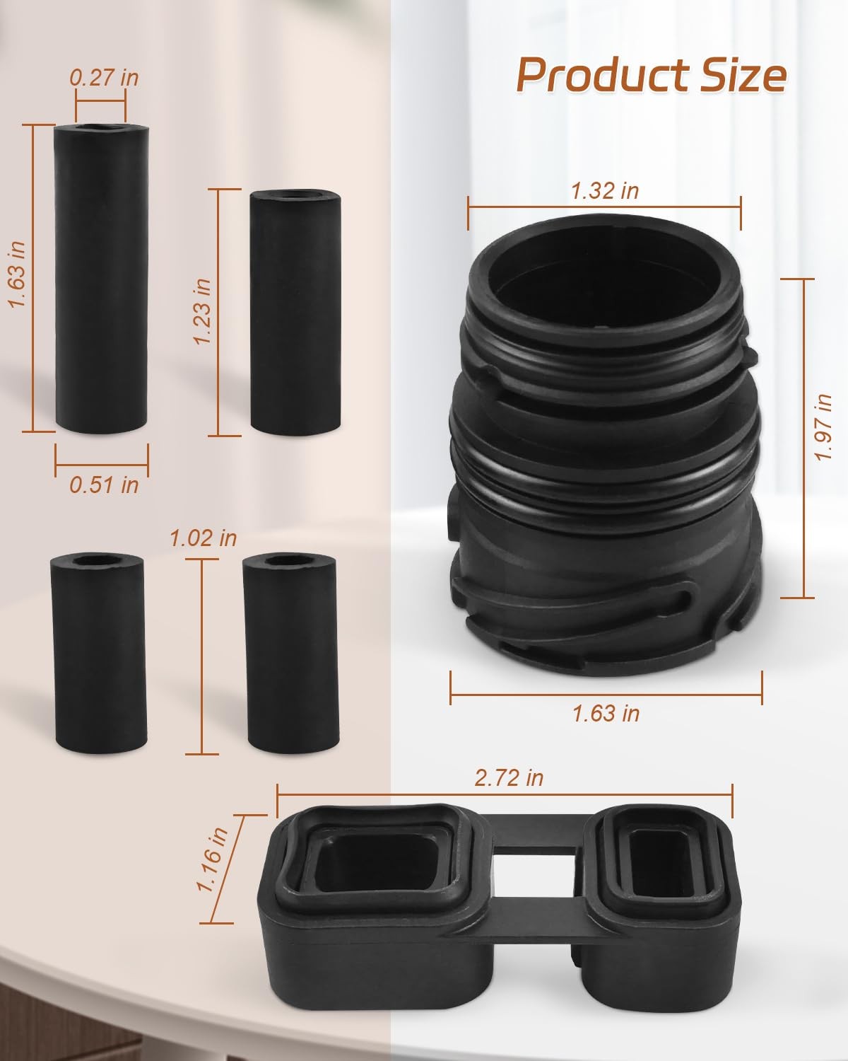 6L2Z-7G276-AA AL3Z-7F401-A Transmission Valve Body Seal, black