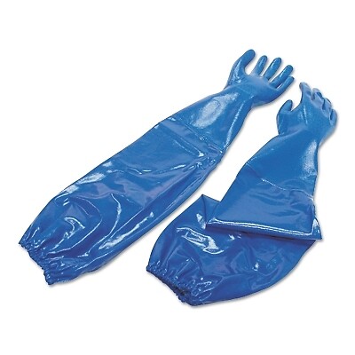 Honeywell NK803ES Nitrile Gloves, Elastic Cuff, 11, Blue