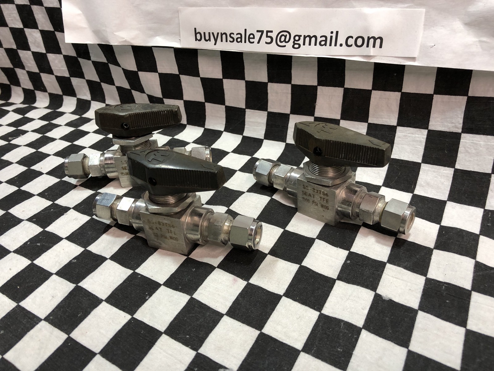 LOT OF 3 SWAGELOK HIGH PRESSURE BALL VALVE 1/2″, SS-83TS6, SHIPSAMEDAY