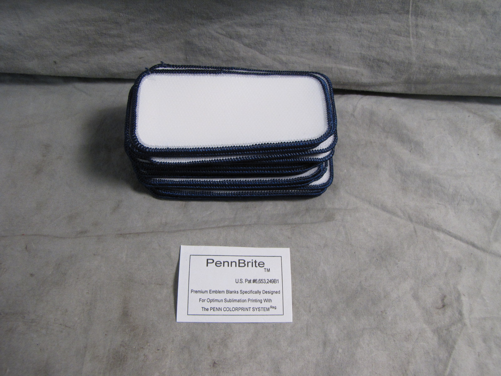 25pcs PennBrite Blank Emblem Patch 3-5/8″ x 1-5/8″ for Name Tag Hat Shirt Logo