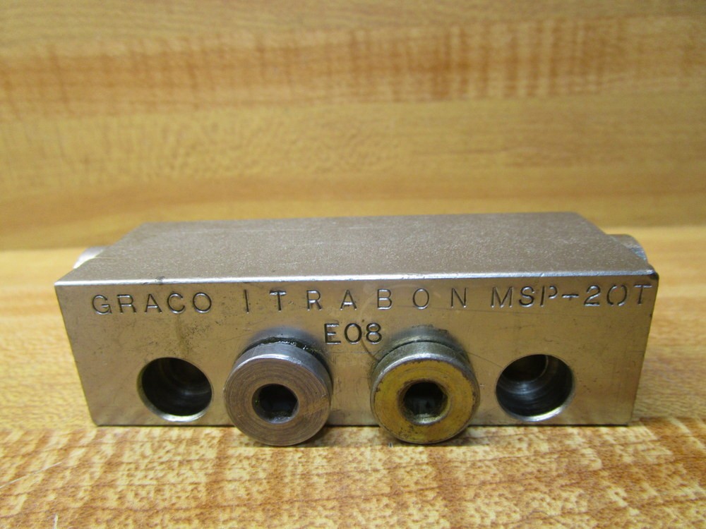 Graco Trabon MSP-20T Manifold Valve MSP20T W/Screws (Pack of 3)