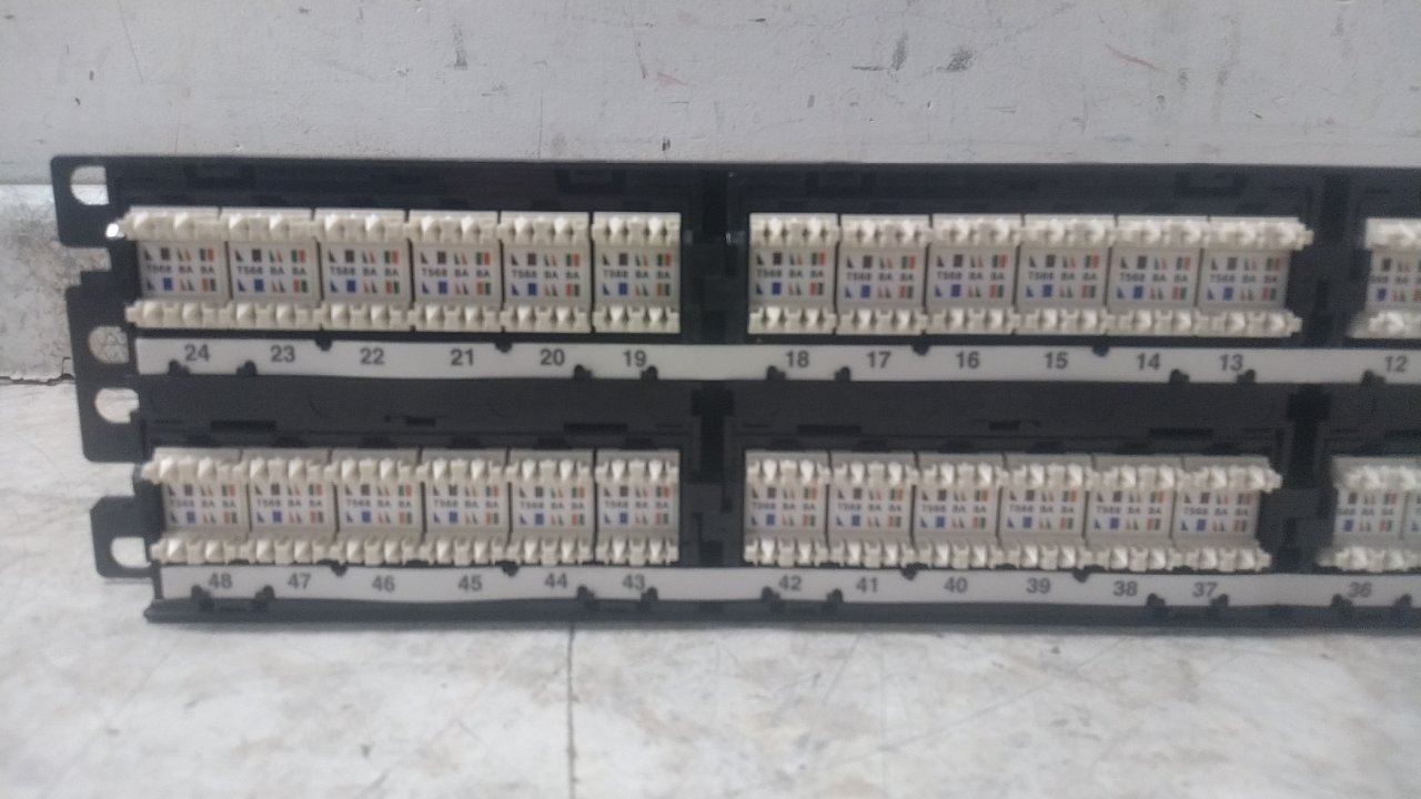 Panduit DP485E88TGY 19 In Overall Width 3-1/2 In Overall H 48 Port Patch Panel